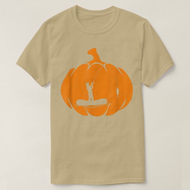 T-shirt Pêcheur Citrouille Halloween (Design devant)