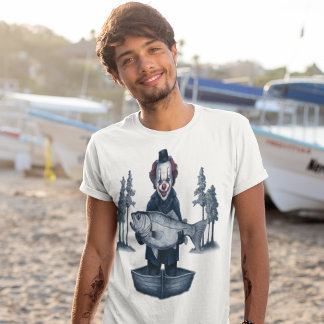 T-shirt Pêcheur Clown Pêche drôle Halloween