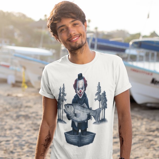 T-shirt Pêcheur Clown Pêche drôle Halloween (Créateur téléchargé)