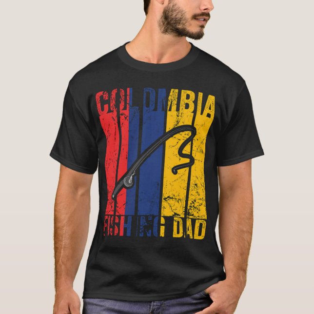 T-shirt Pêcheur Colombie Vintage Papa (Devant)
