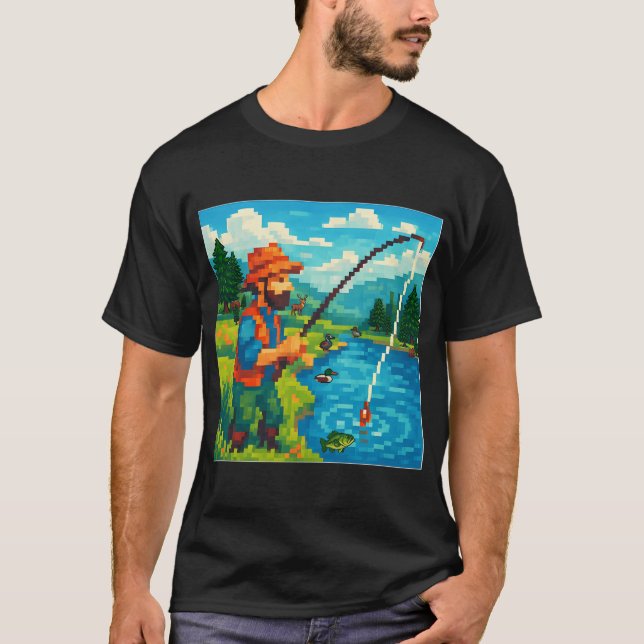 T-shirt Pêcheur dans les terres sauvages (Devant)