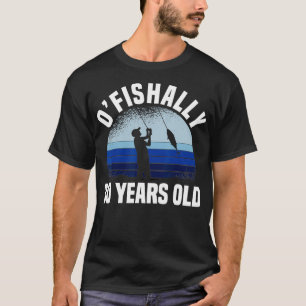 T-shirt Pêcheur de 30 ans d'âge losange 30e anniversaire f