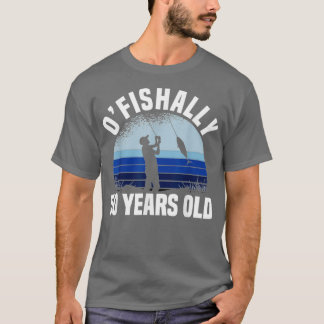 T-shirt Pêcheur de 50 ans d'âge losange 50e anniversaire f