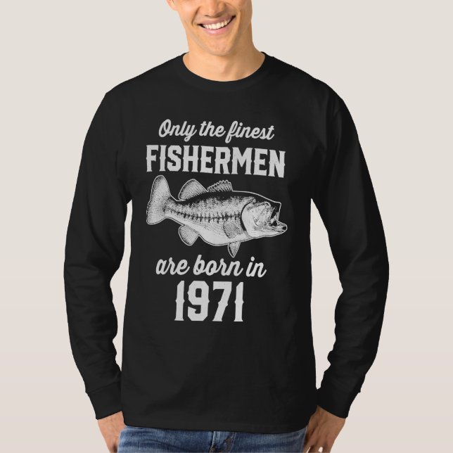 T-shirt Pêcheur de 52 ans 1971 52e anniversaire (Devant)