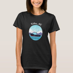 T-shirt Pêcheur de bateau de pêche de Sitka Alaska