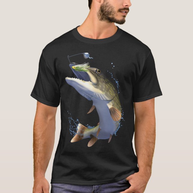 T-shirt Pêcheur de brochet du nord (Devant)