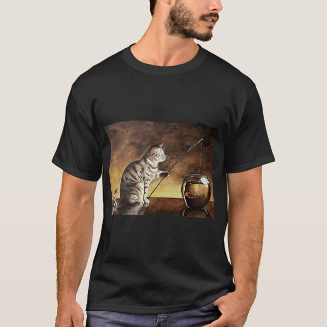 T-shirt Pêcheur de chats (Devant)
