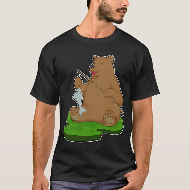 T-shirt Pêcheur de flamant rose canne à pêche (Devant)