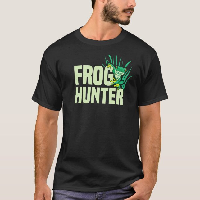 T-shirt Pêcheur de grenouilles Gigging Filet de capture de (Devant)