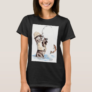 T-shirt Pêcheur de la nature - pêche à la truite de loutre