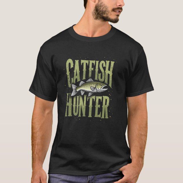 T-shirt Pêcheur de poisson-chat prise excitante (Devant)