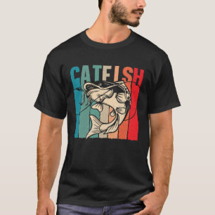 T-shirt Pêcheur de poisson-chat Rétro Pêche au poisson-cha