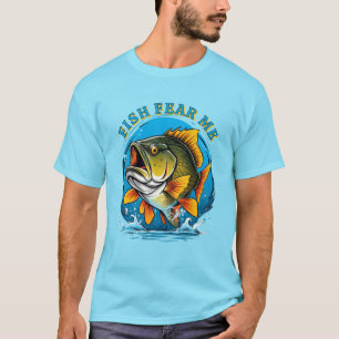 T-shirt Pêcheur de poissons drôles qui me font peur Sports
