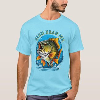 T-shirt Pêcheur de poissons drôles qui me font peur Sports