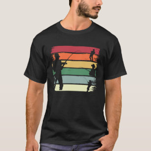 T-shirt Pêcheur de style vintage Angler Retro Pêcheur