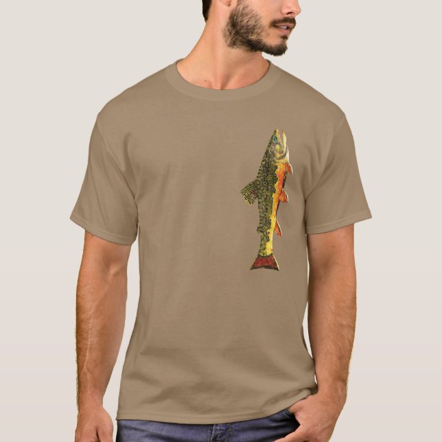 T-shirt Pêcheur de truite de Brook (Devant)