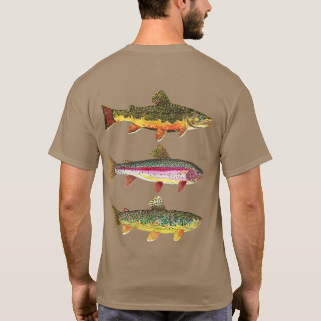 T-shirt Pêcheur de truites (Dos)