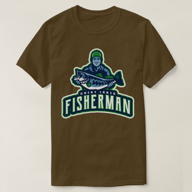 T-shirt Pêcheur des Grands Lacs Michigan (Design devant)