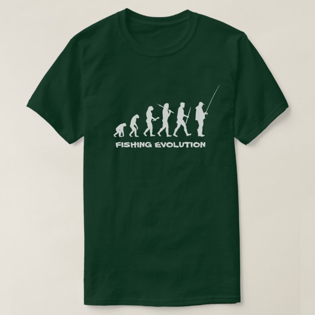 T-shirt Pêcheur drôle d'évolution de pêche (Design devant)