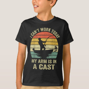 T-shirt Pêcheur drôle, je ne peux pas travailler aujourd'h