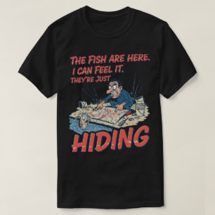 T-shirt Pêcheur drôle Les poissons cachent la conspiration