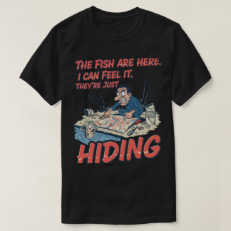 T-shirt Pêcheur drôle Les poissons cachent la conspiration