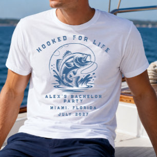 T-shirt Pêcheur Drôle Party de Bachelor de Pêche sur Mesur