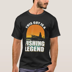 T-shirt Pêcheur et équipement de pêche ce type est un pois