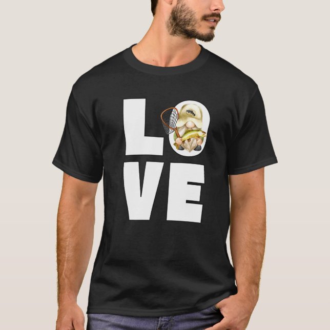 T-shirt Pêcheur Gnome Love Pêche Pour Hommes & Femmes Mign (Devant)