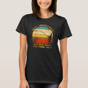 T-shirt Pêcheur Homme Grand-père Pêcheur Papa Pêche