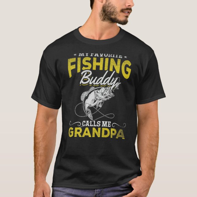 T-shirt Pêcheur I Mon Ami de Pêche Préféré M'appelle Papi (Devant)