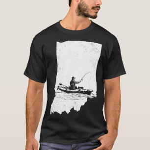 T-shirt Pêcheur Indiana Kayak Kayak Pêcheur Kayak Kayaker