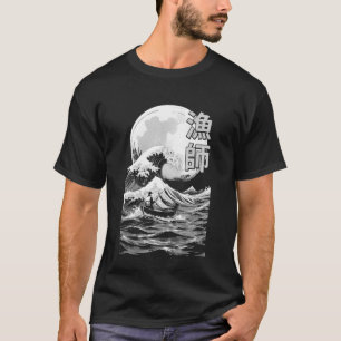 T-shirt Pêcheur Maître Pêcheur Grande Vague Au Large De Ka