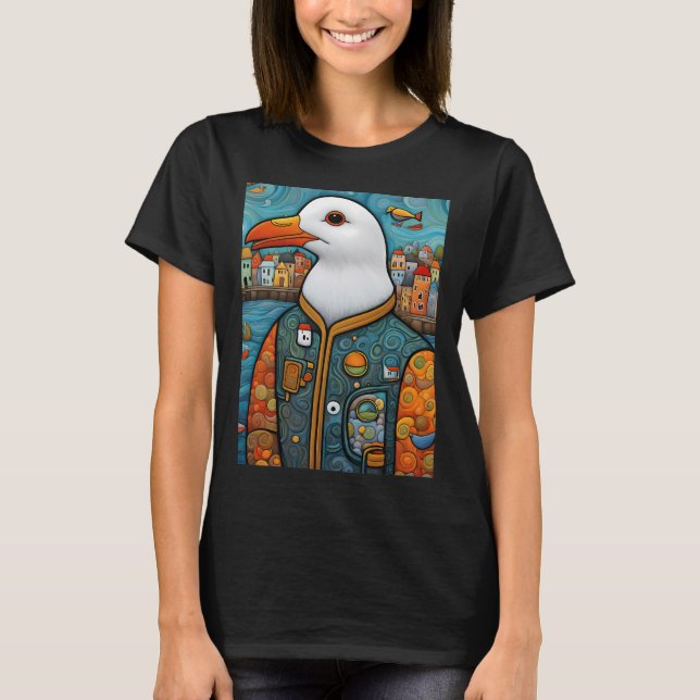 T-shirt Pêcheur mouette (Devant)