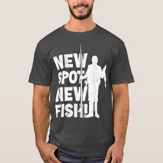 T-shirt Pêcheur New Spot Nouveau Poisson Drôle Pêche Fan