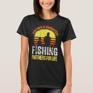 T-shirt Pêcheur Papa Et Fille Partenaires De Pêche Pour Li