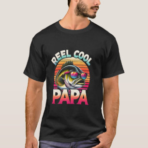 T-shirt Pêcheur Papa Super Sympa Cadeau Fête des Pères Pêc