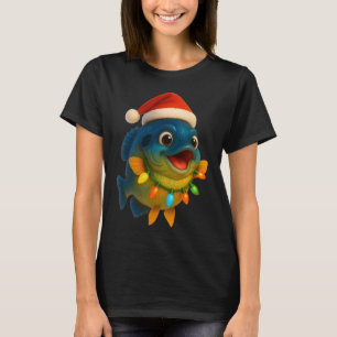 T-shirt Pêcheur pêchant activement dans le lac design drôl