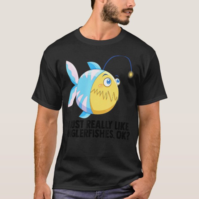 T-shirt Pêcheur pêche  J'aime vraiment beaucoup les baudro (Devant)