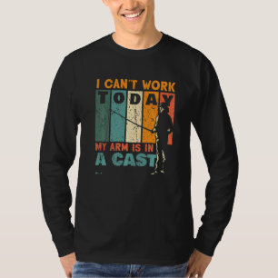 T-shirt Pêcheur Pêche Je Ne Peux Travailler Aujourd'Hui Mo