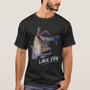 T-shirt pêcheur pêcheur du lac Érié Walleye