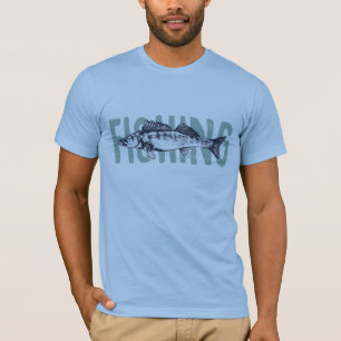 T-shirt Pêcheur Poisson Texte Art
