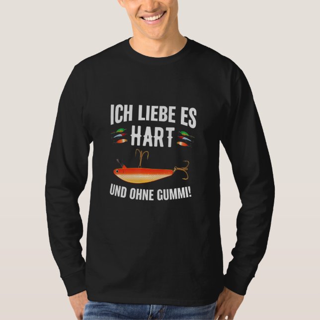 T-shirt Pêcheur Prédateur Ich Liebe Es Hart (Devant)