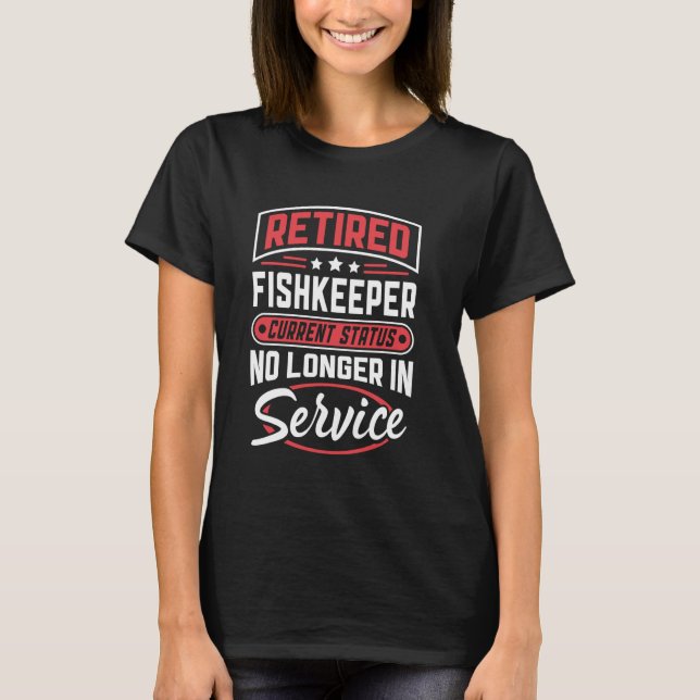 T-shirt Pêcheur Retraité En Service (Devant)