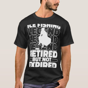 T-shirt Pêcheur retraité pêche sur glace
