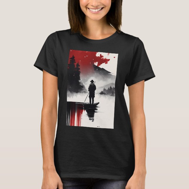 T-shirt Pêcheur solitaire (Devant)