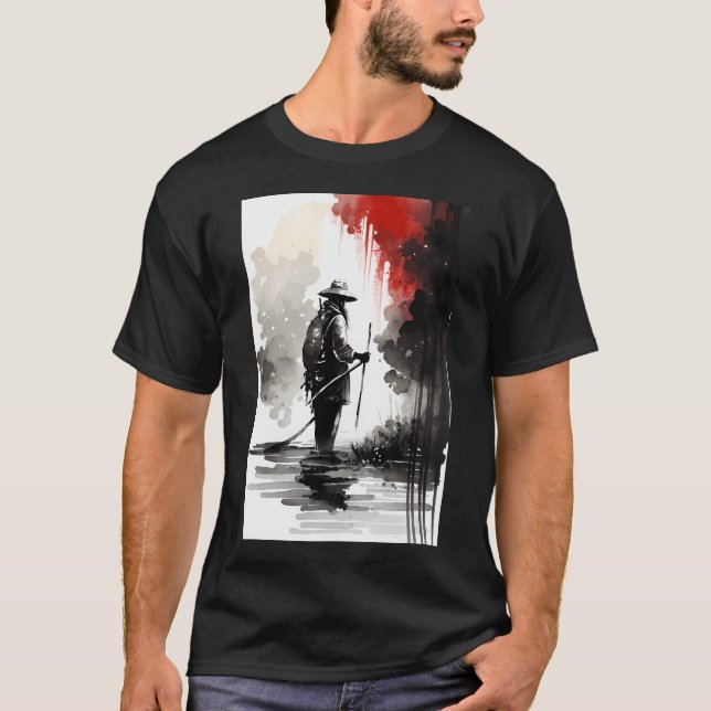 T-shirt Pêcheur solitaire (Devant)