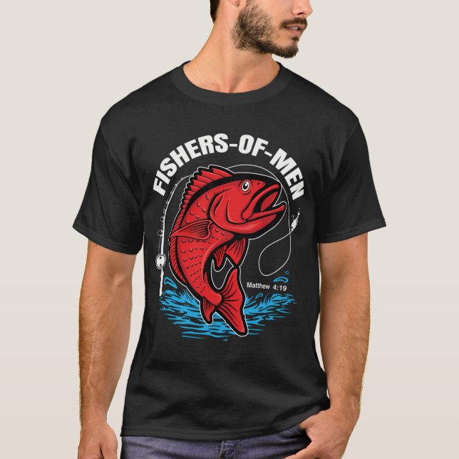 T-shirt Pêcheurs d'hommes lettrage blanc (Devant)
