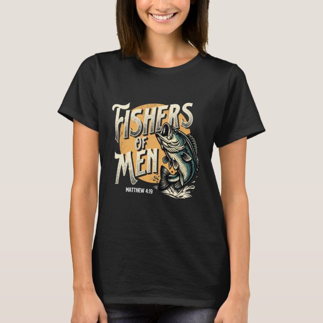T-shirt Pêcheurs d'hommes Matthieu 4-19 - Pâques Foi chrét (Devant)