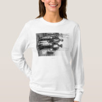 Pêcheurs et saumon sur des docks, Washington